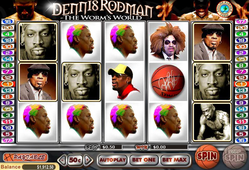 Play Dennis Rodman Flash Slots Game