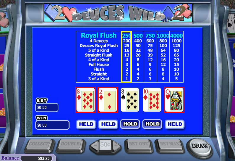 Play Deuces Wild Video Poker