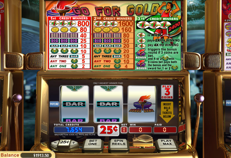 Play Go For Gold Flash Slots Game