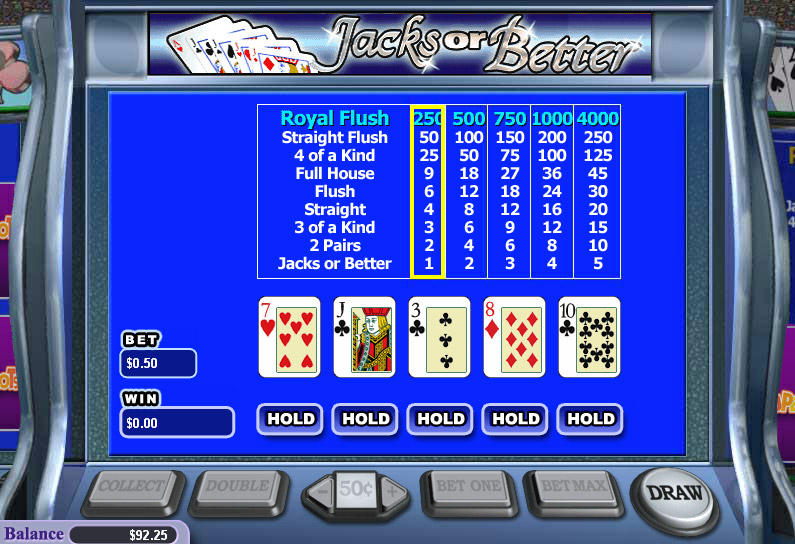 Play Jacks or Better Video Poker