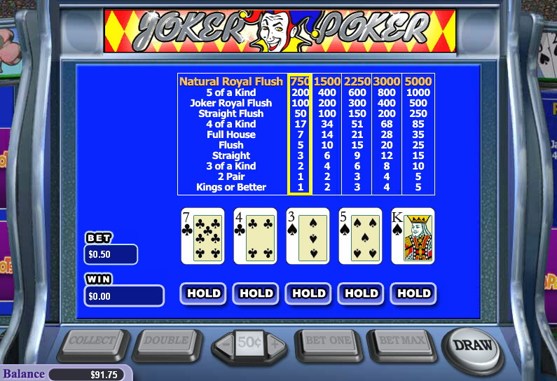 Play Joker Poker Video Poker