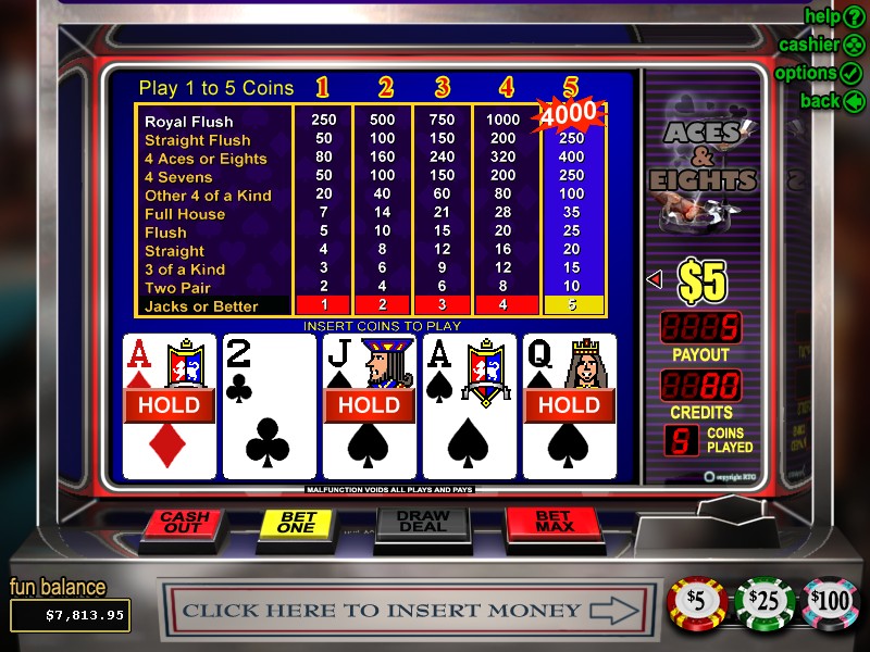 Aces & Eights Video Poker